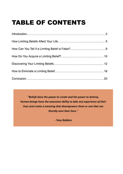 Crushing Limiting Beliefs eBook